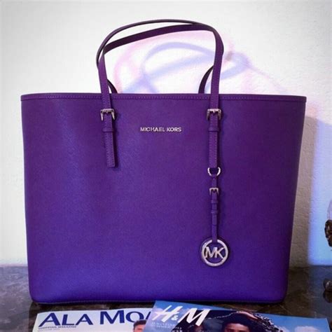 michael kors lavender tote|Michael Kors purple wallet.